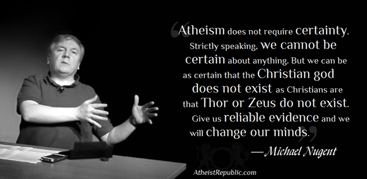 Atheism Does Not Require Certainty