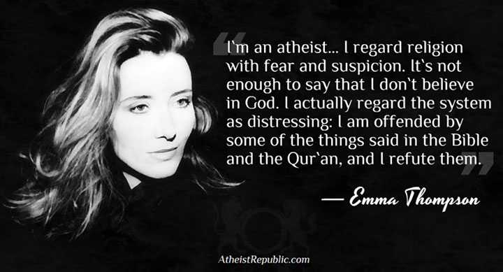 Emma Thompson an Atheist