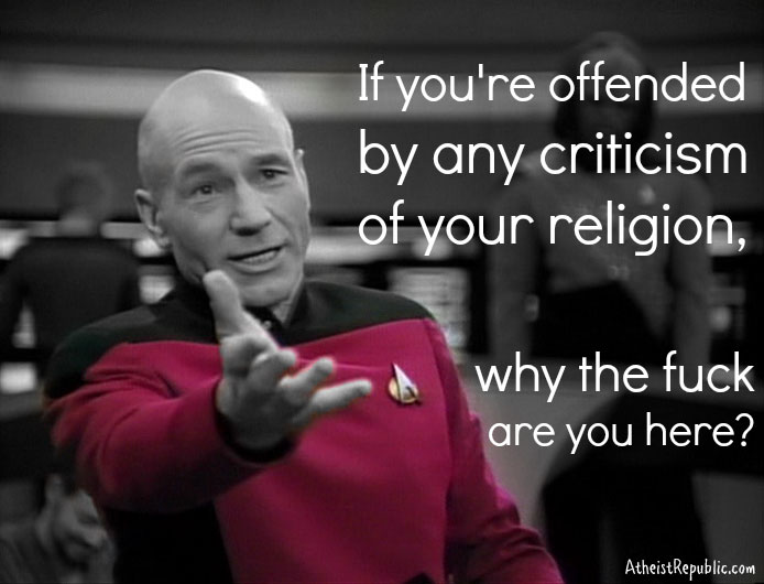 Offended by Criticism of Religion