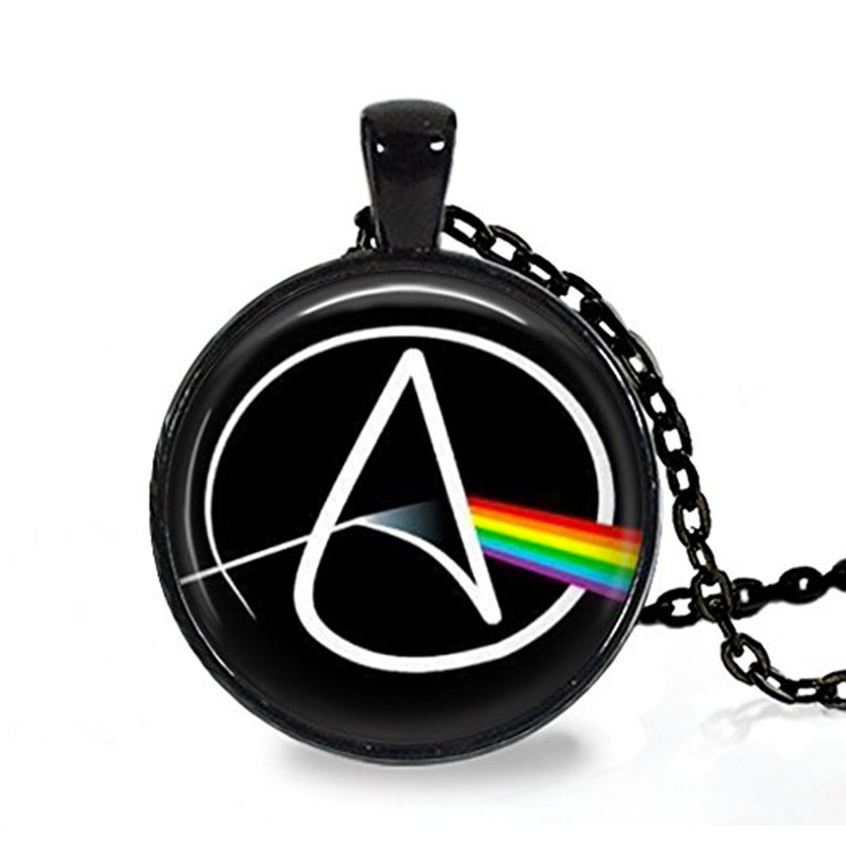 Atheist Logo Dark Side Of The Moon Pendant