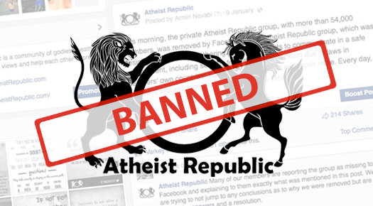 FB Bans Atheist Republic Private Group