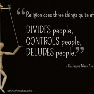 Religion does three things quite effectively