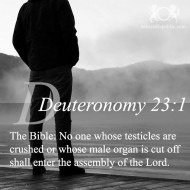 Deutoronomy 23:1
