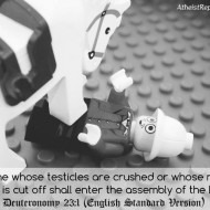 No one whose testicles are crushed shall enter Heaven!