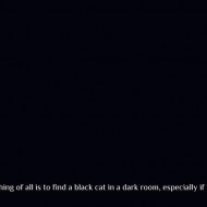 Black Cat in Dark Room