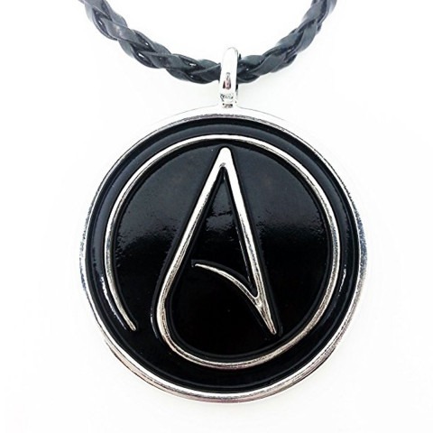 Atheist Logo Black and Silver Pendant