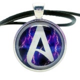 Atheist Logo White Lightning Pendant Necklace
