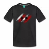 Red and Black Stripes Logo Kid's Shirt