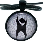 Humanist Logo, Black and Grey Pendant Necklace